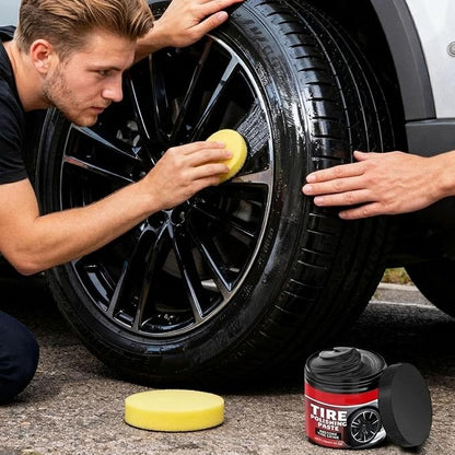 Tire Gloss Protection Agent, Wheel Shine Tire Polishing Paste, Tire Coating Paste for Cars Trucks Motorcycles RVs & More (1pcs)
