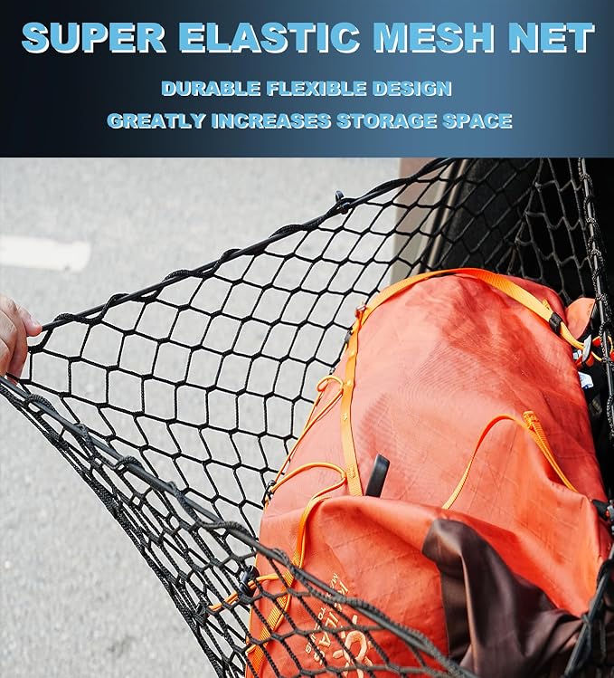 Envelope Style Upgraded Cargo Net Compatible with Hyundai Palisade Upgraded New 2026 2025 2024 2023 2022 2021 2020 Trunk Car Tailgate Netting