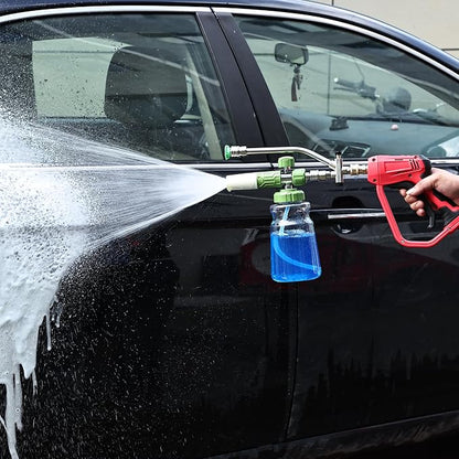 FENG PAI Foam Cannon Dual-Connector Accessory, Pressure Washer Double Tip Attachment for Soap Cannon with 7PCS Pressure Washer Sprayer Nozzles for Car Wash,1/4" Quick Connect, Without Foam Cannon