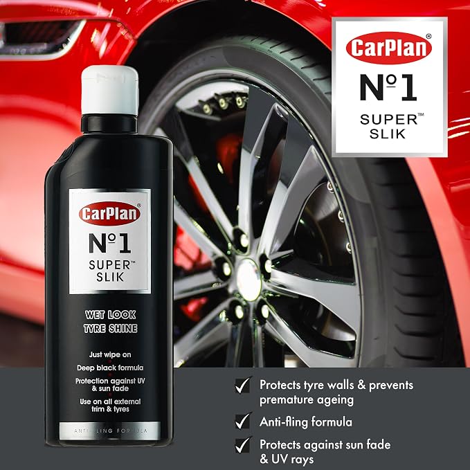 CarPlan No.1 Super Slik, Wet Look Car Tyre Shine, 21 Fl Oz