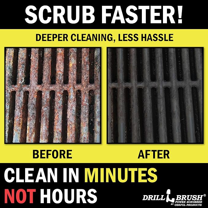 Drillbrush Multipurpose Cleaning Brush Set - Drill Brush Attachments for Cleaning Grout, Tile, Shower, Car Seats, Brick, Stone, Fiberglass, Griddles, and More - Truck/Car Detailing Drill Attachment