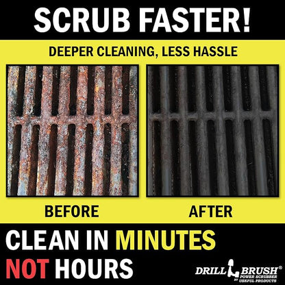 Drillbrush Multipurpose Cleaning Brush Set - Drill Brush Attachments for Cleaning Grout, Tile, Shower, Car Seats, Brick, Stone, Fiberglass, Griddles, and More - Truck/Car Detailing Drill Attachment