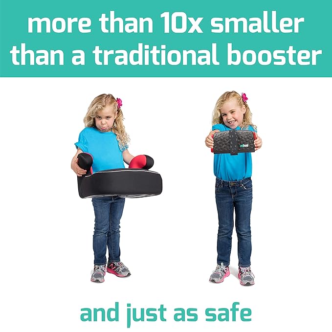 New Mifold Comfort Grab-and-go Car Backless Booster Seat-Compact and Portable for Every Day, Carpooling, Travel, Royal Purple