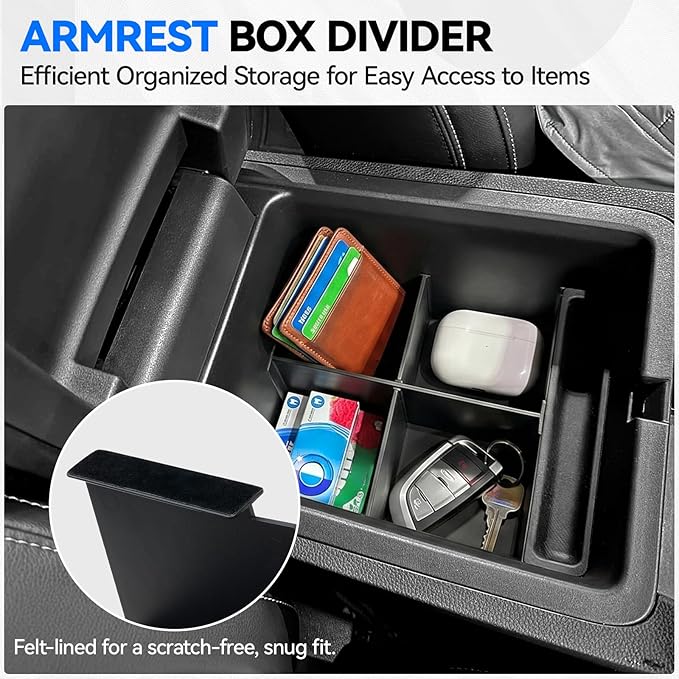 ELECFRESH 4PCS Center Console Organizer Tray for 2023-2026 Honda Pilot 2024-2026 Honda Ridgeline&Passport Accessories, Armrest Storage Box and Divider, Hidden Storage Box and Cup Holder