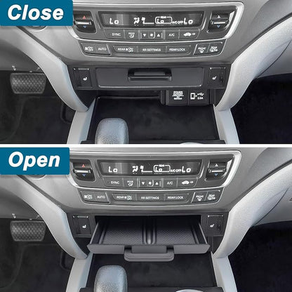 PIMCAR Removable Tray for 2016-2022 Honda Pilot/2017-2026 Honda Ridgeline/2019-2025 Honda Passport Center Console Organizer Storage Box Interior Accessories (Only Fit Models with Cubby)
