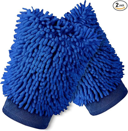 Car Wash Mitt,Detailing Ultra-Soft Chenille Microfiber Auto Gloves,Scratch-Free&Lint-Free,Safe for Trucks,SUVs, RVs&More