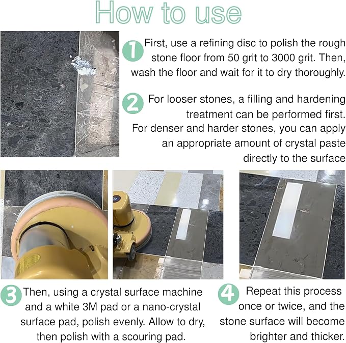 Granite Polishing Paste, Marble Cleaner Countertop, Quartz Polish, Granite Polishing Kit | Marble Cleaner and Polish - Enhances Shine & Maintenance, Safe for Stone Surfaces, 5 Kg