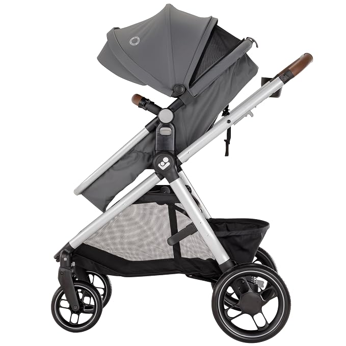 Maxi-Cosi Siena CP Modular Travel System, Car Seat and Stroller Combo, Stone Glow