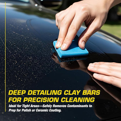 Nobu's Garage - Clay Mitt & Clay Bars Auto Detailing Kit with Waterless Car Wash Ceramic Detail Spray - Car Detail Spray & Lubricant, Quick Detailer Cleaner & Luber - Automotive Claybar Glove