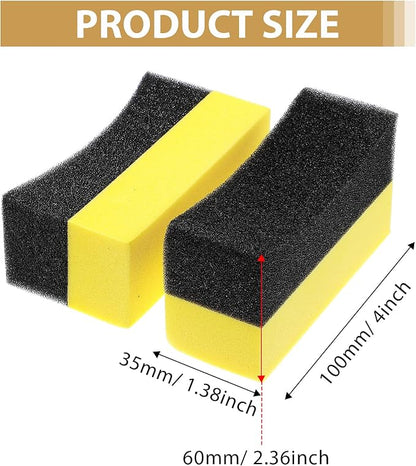 Tallew 18 Pcs Tire Shine Dressing Applicator Tire Dressing Applicator Pads Color Polishing Sponge Wax Buffing Pads for Car Glass Painted Steel Porcelain
