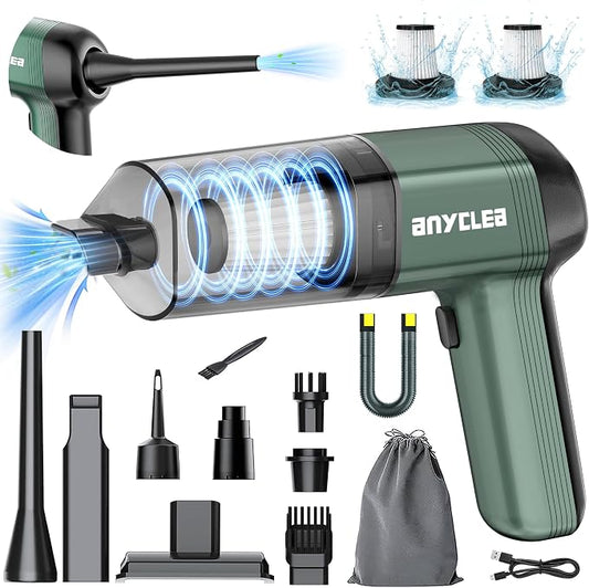 Handheld Vacuum Cordless, 12000Pa Strong Suction Hand Car Vacuum Portable Cordless Rechargeable, Mini Vacuum with Multi-Nozzles & Washable Filter for Car, Home, Office, Pet