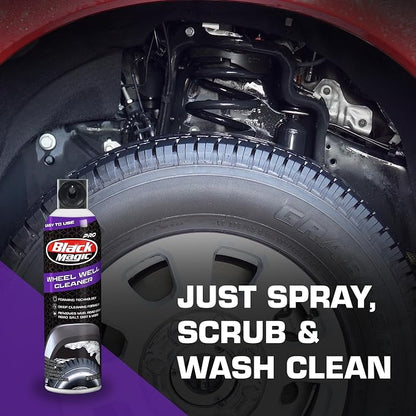 Black Magic 120257 Wheel Well Cleaner, High Foaming Deep Cleaning Formula to Remove Mud, Grime, Road Salt Buildup & More