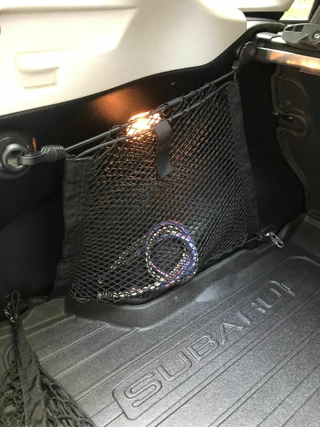Trunk Side Cargo Net Set of 2 for Subaru Impreza Crosstrek XV WRX STI 2012-2025–Envelope Style Cargo Net for Wagon – Premium Mesh Elastic Car Trunk Organizer – Compatible with Impreza