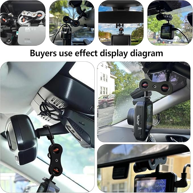 Dash Cam Mount,Aluminum Dash Camera Rear View Mirror Mount Kit,Compatible with Rove-4k,Rove-4k Pro,R2-4k Dual Dash Camera Models