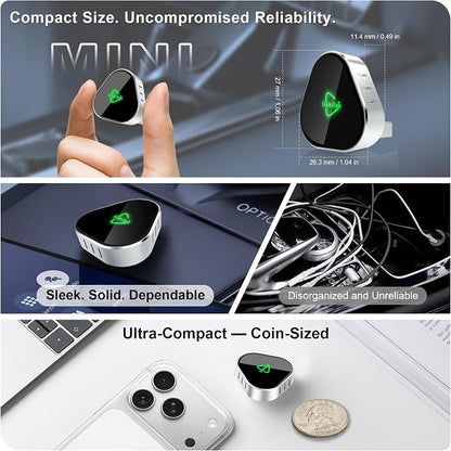 2026 Wireless Carplay Adapter, Universal for Apple iPhone & Android, Plug & Play, Portable Design with USB-A/Type-C Port