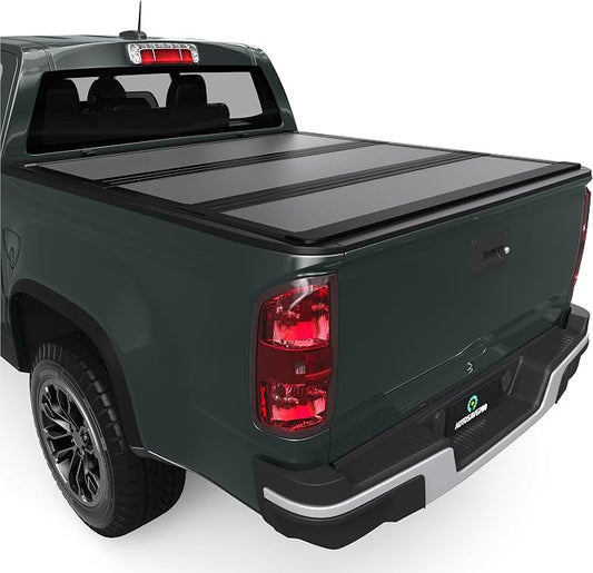 AUTOSAVER88 Low-Profile Hard Tri Fold Truck Bed Tonneau Cover Fit for Chevy Colorado/GMC Canyon 2015-2026 with 5.2ft Bed