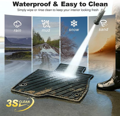 TTX LIGHTING Floor Mats Compatible with Subaru Crosstrek 2016-2017/Impreza 2012-2016/WRX 2015-2021, Custom Fit All Weather 1st & 2nd Row Floor Liners, Black