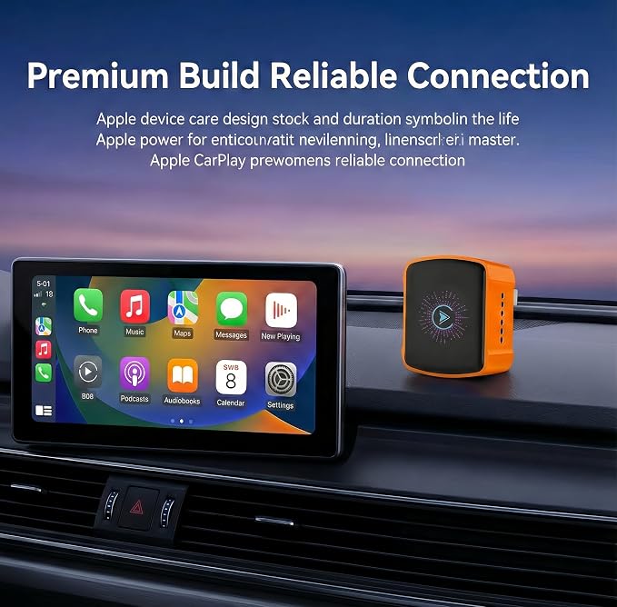 2026 New 2-in-1 Wireless CarPlay Adapter & Android Auto Dongle, Ultra-Mini 5GHz Fast Auto-Connect, Aluminum Shell & 7-Color RGB Logo, Plug & Play for OEM Wired Cars (iOS & Android)