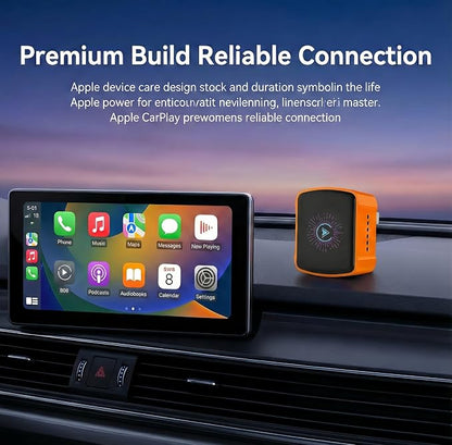 2026 New 2-in-1 Wireless CarPlay Adapter & Android Auto Dongle, Ultra-Mini 5GHz Fast Auto-Connect, Aluminum Shell & 7-Color RGB Logo, Plug & Play for OEM Wired Cars (iOS & Android)