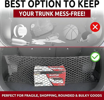 Envelope Style Trunk Mesh Cargo Net for Hyundai Santa FE SE SEL 2021-2026 - Car Accessories - Premium Trunk Organizers and Storage - Cargo Net for SUV - Vehicle Carrier Organizer for Hyundai Santa Fe