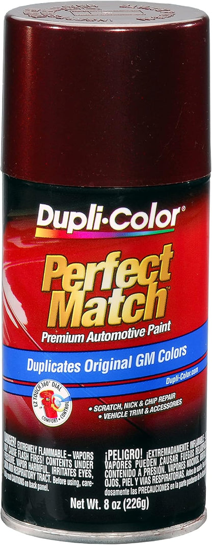 Dupli-Color EBGM05327 Perfect Match Automotive Spray Paint – General Motors Dark Garnet Red Metallic, 76 WA9154 – 8 oz. Aerosol Can