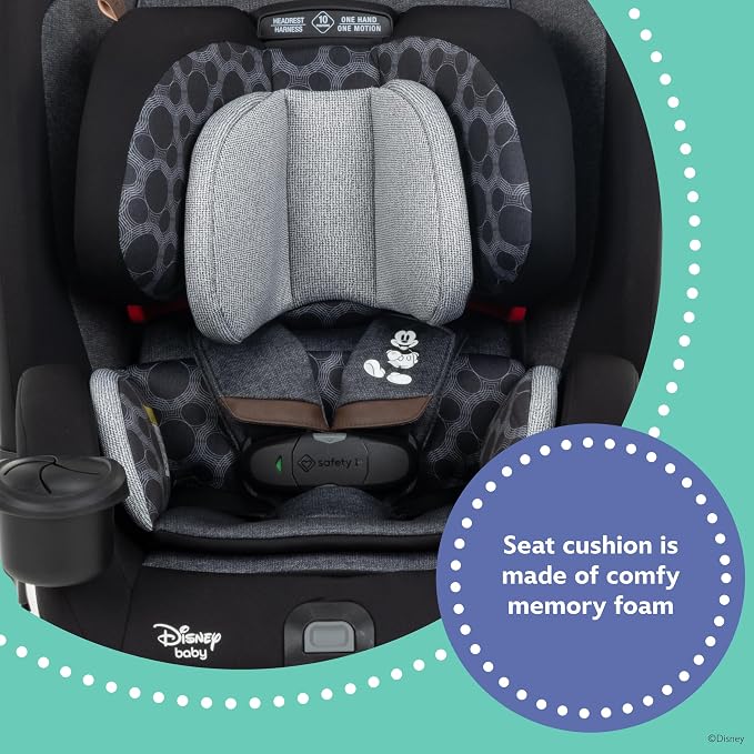 Disney Baby EverSlim 4-in-1 Convertible Car Seat, Vintage Mickey Mouse