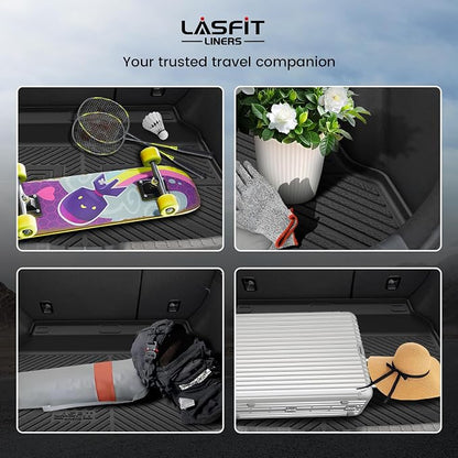 LASFIT Trunk Mat for Honda Civic Hatchback 2022-2026 & Civic Hatchback Hybrid 2025-2026, All Weather TPE Custom Fit Trunk Liner Cargo Mat Cargo Liner, Black