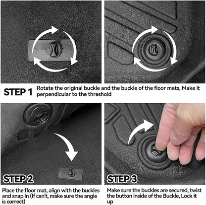Floor Mats for Honda Pilot 2023-2025 2026, Trunk Mat with Backrest Mat & Door Sill Guard All Weather TPE Protector for Honda Pilot Accessories