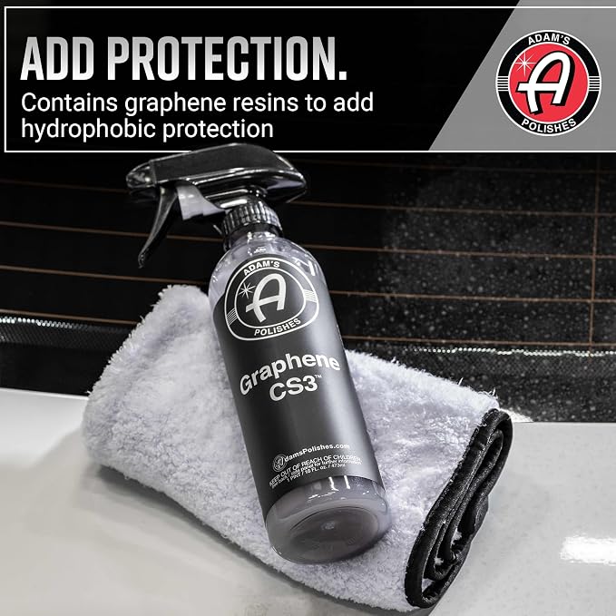 Adam's Polishes Graphene CS3 (16oz) - Graphene Waterless Wash Ceramic Spray Coating Detail Spray | High Gloss Car Wash Cleaning Spray for Car Detailing | RV Boat Motorcycle