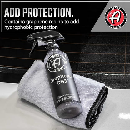 Adam's Polishes Graphene CS3 (16oz) - Graphene Waterless Wash Ceramic Spray Coating Detail Spray | High Gloss Car Wash Cleaning Spray for Car Detailing | RV Boat Motorcycle
