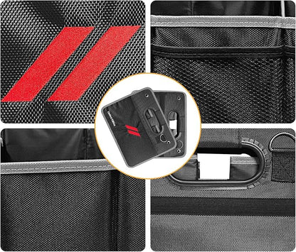 Car Trunk Organizer, Trunk Storage Box with Handle For Dodge Charger Challenger Durango, Collapsible 2 Compartment Automotive Storage Box, Waterproof Oxford Polyester Travel Accessories (B)