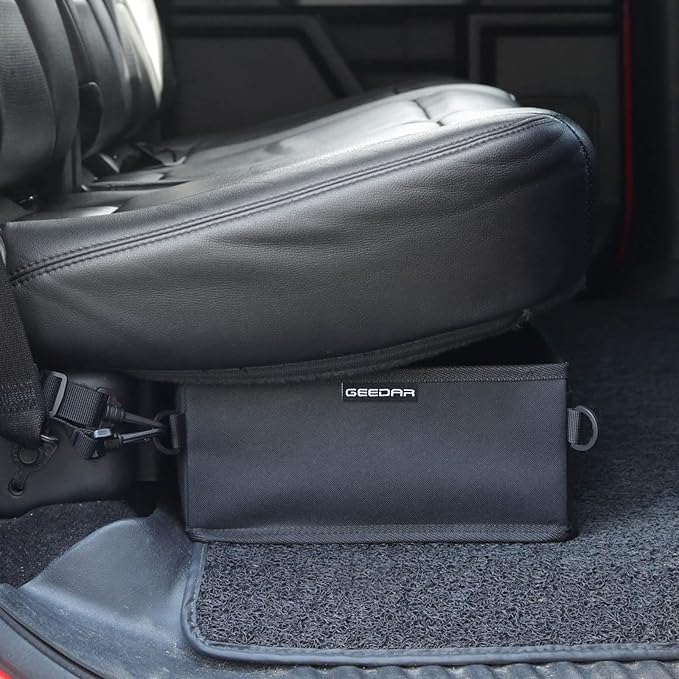 GEEDAR Under Seat Storage Truck Tool Box Organizer for Truck Underseat Storage Ford F150 F250 F350 Chevy Silverado Accessories (2 Compartment for the Bench Seat)