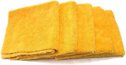 Maxshine 16" x 16" Universal 5-Piece Edgeless Microfiber Towel Set – Ultra Plush, Extra Absorbent 380GSM – Ideal for Car Wash, Home Cleaning & Pet Drying – Detailing Supplies