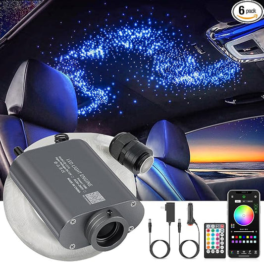 16W Starlight Headliner Kit, Star Lights for Car Roof&Home Decoration, Fiber Cable 550pcs*0.03in*13.1ft RGBW Star Light Headliner with Bluetooth APP/Remote Control/Music Mode