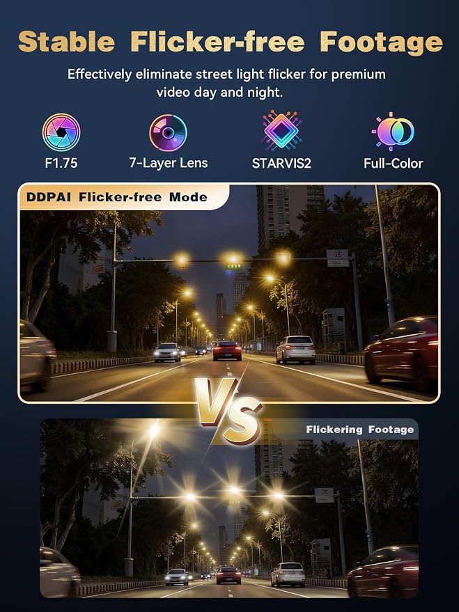 DDPAI 4K Dash Cam Front and Rear, STARVIS 2 IMX678, Built-in 64G eMMC Dual HDR Car Camera, WiFi Dash Camera for Cars with GPS,AI ISP Night Vision 2.0,3" IPS,ADAS,24H Parking Mode,Support 512GB,Z90 Pro