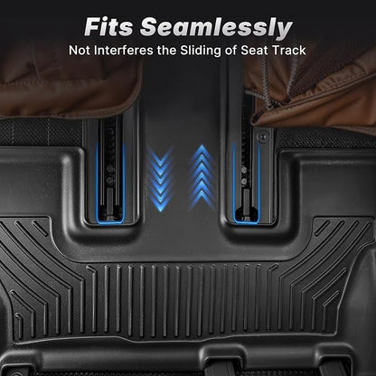 OEDRO Floor Mats for 2024-2013 Toyota 4Runner 7 Seater, Custom Fit TPE All-Weather 4Runner Car Mats Includes 1st, 2nd Row & 3rd Row Floor Liners, Black