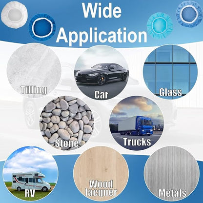 20PCS Car Orbital Buffer Polisher Pad Bonnet Set, 7-8 Inch Polishing Buffing Pads Bonnet Buffing Pad Cover, Microfiber Buffer Pads, Polisher Pads, Car Accessories for Polishing, Waxing and Cleaning