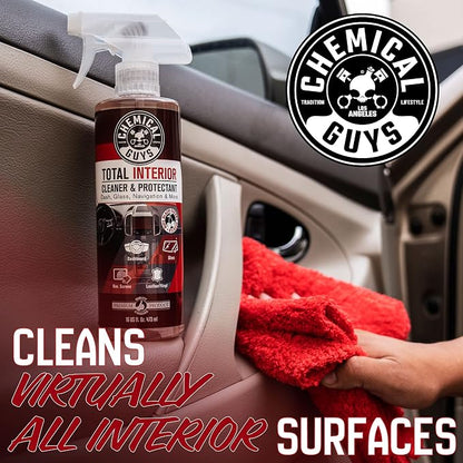 Chemical Guys Total Interior Cleaner & Protectant - Black Cherry, Car Cleaning Spray, Cleans and Protects Leather, Vinyl, Plastic, Rubber, and Glass, Safe for Trucks, SUVs, Jeeps, RVs & More - 16 oz
