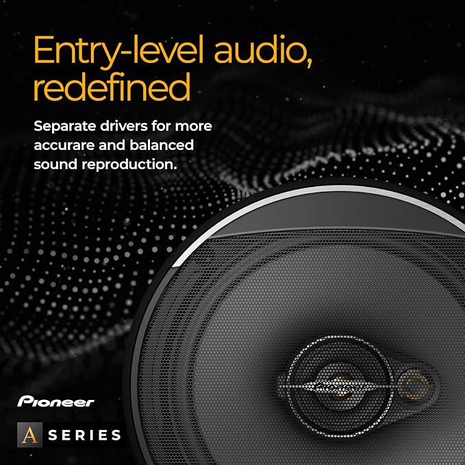 Pioneer A-Series Standard TS-A6881F 6” x 8” 4-Way Speakers (Pair) – 350W Max, Balanced Sound + Smooth Treble, Enhanced Bass, Great Stock Replacement