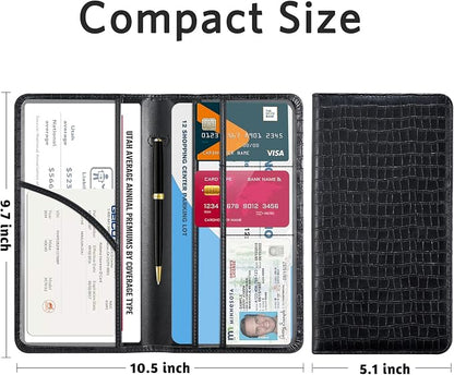 CoBak Car Registration and Insurance Holder - Vehicle Glove Box Car Organizer,Auto Truck Comparment Accessories Case with Magnetic Closure for Driver License,Cards