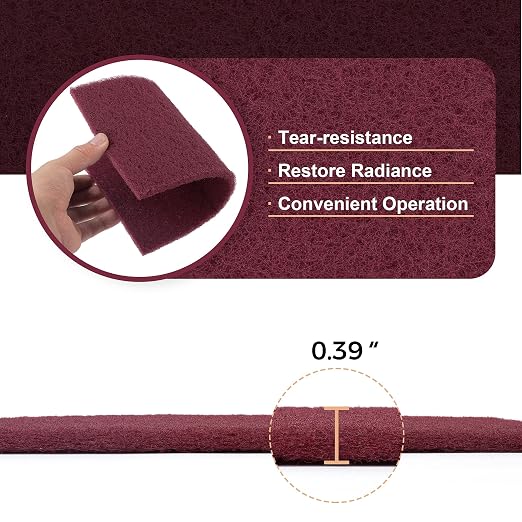 S SATC 6" x 9" 10 Pack General Purpose Scuff Pads,5 Each of Maroon and Gray Automotive Paint Primer Prep Adhesion Scratch Scuff Pads for Woodworking,Automotive Restoration