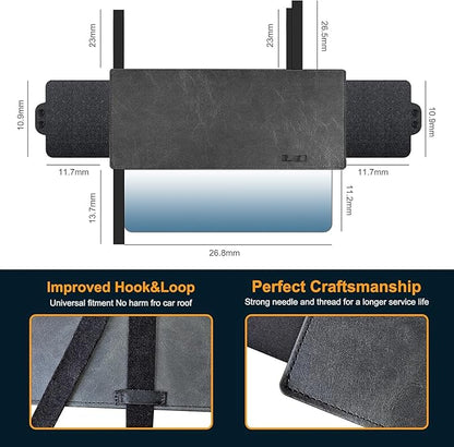Veharvim Sun Visor Extender for Car (Polarized, UV400, PC Lens, 2 Side Sunshade), Car Visor Extender Sun Blocker, Visor Extender Attachment, Anti-Glare for Safe Driving