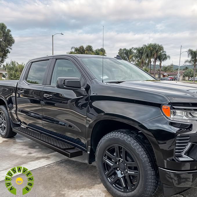 AUTOSAVER88 6 Inches Running Boards Compatible with 2009-2018 RAM 1500, 2010-2026 RAM 2500/3500, 2019-2024 RAM 1500 Classic New Body Crew Cab, Stainless Steel Side Steps Black Step Bars Nerf Bars