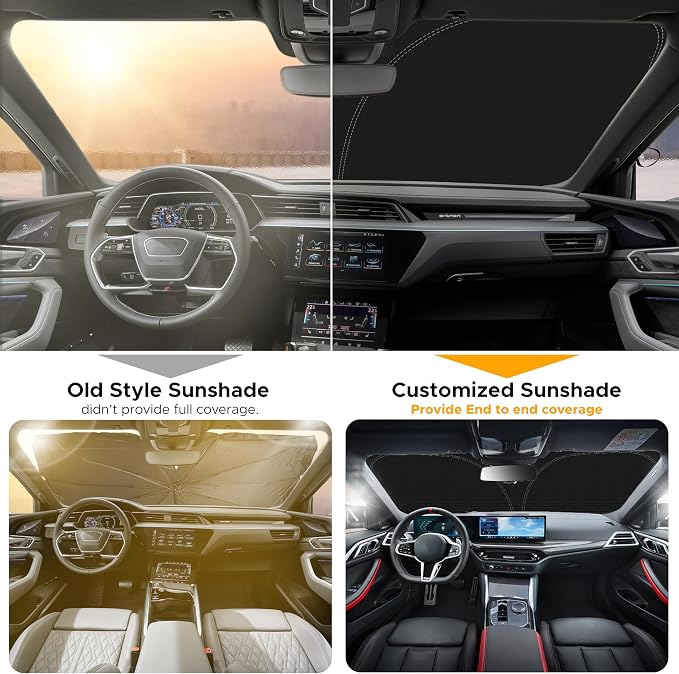 Econour Windshield Sunshade for Acura RL 2000-2010, 2011, 2012 Sun Visor for Front Window Sun Shade Cover, UV Blocker & Protector, Car Accessories