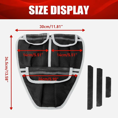 Front Trunk Organizer Frunk Tool Bag for Can Am Spyder F3 F3-L F3-S F3-T 2015+ Models - Removable 3 Mesh Pockets Storage Accessories(Gray Piping)