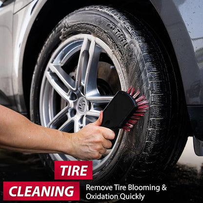 Torque Detail Wheel & Tire Cleaner 16oz - 2 in 1 Formula, Brightens & Cleans Brake Dust Rim Cleaner - Cleanses Tires To Restore Back To Like New Appearance - Professional Strength Car Detailing