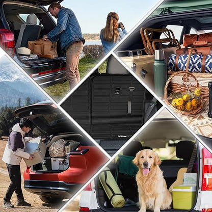 Kia Trunk & Backrest Mat 2021-2025 - All Weather TPE Cargo Liner Protector, 3rd Row Back Seat Cover Accessories