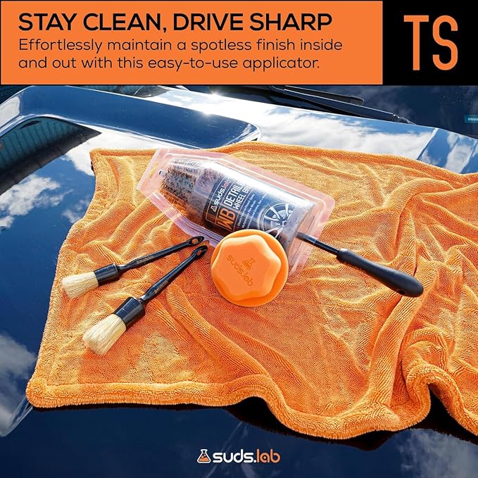 Suds Lab TS Tire Shine Applicator – Reusable Foam Tire Dressing Applicator Pad, Tire Shine Brush, Ideal for Car Tire Shine Gel, Tire Balm, Tire Cleaner, and Tire Applicator Sponge for even application