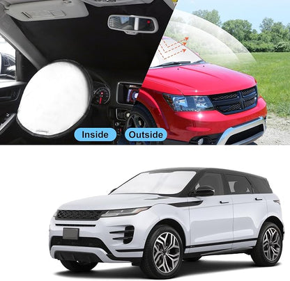 TINGLU Sun Shade for Dodge Journey 2009-2020 Accessories Windshield Sun Shade Window Shade UV Rays Protection Sun Visor Cover with Steering Wheel Sunshade Storage Bag