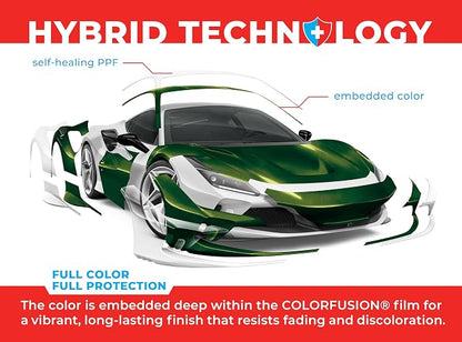 ColorFusion PPF by VViViD, Gloss Urban Green Dry Apply PPF Vinyl Car Wrap Roll 60ft x 5ft